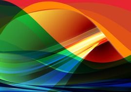 wallpaper with colorful waving lines