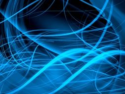 blue abstract wave shiny energy