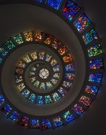 stained glass spiral window design
