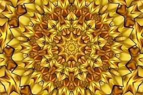 abstract golden yellow flower
