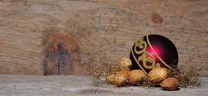 christmas tree ball and peanuts