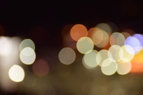 bokeh lights color colorful night