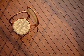 chair relax parquet wood panels