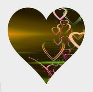 greeting card with loving heart