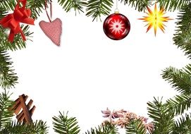 frame fir green decoration colorful
