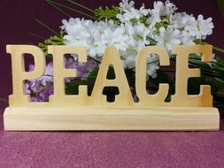 hope peace decoration flowers wood