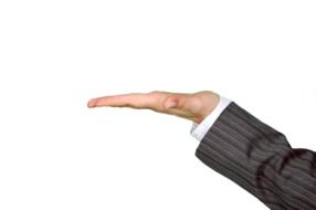hand gesture, palm-up