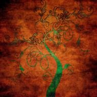 floral vine tree plant abstract