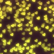 bokeh hearts yellow wallpaper