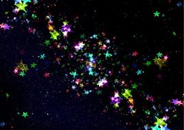 many stars in the dark background