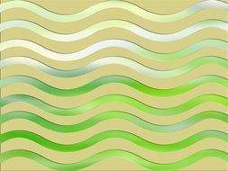 light green horizontal waves