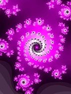 fractal pink spiral helix