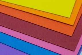 Set of colored paper