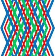 geometric design red green blue