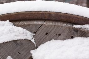 snow on the cable reel in New Zealand