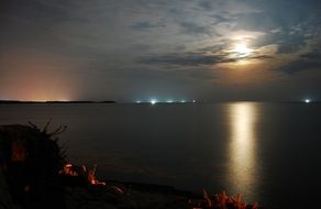 water lake sea clouds darkness