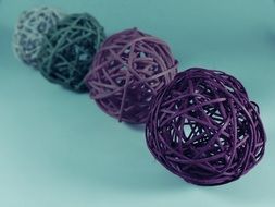 bright balls on bluish background