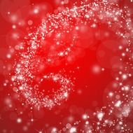 background red winter lights