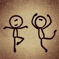 dancing funny stick figures