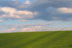 sky grass chmuru landscape