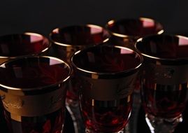 glasses with red liquor