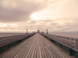 pier seaside beach ocean sea