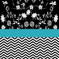 flowers turquoise pattern floral