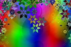 colorful flowers as a ornament background