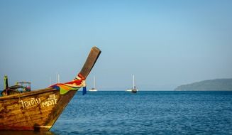 boats in the open sea in Thailand