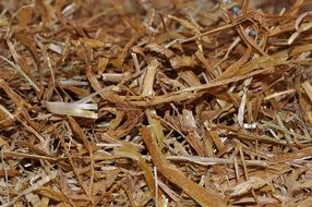 straw litter natural material close