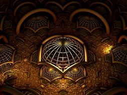 3 d futuristic design in brown