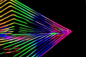 abstract neon lines black background