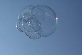 soap bubble sky blue cloud blow