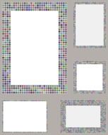 mosaic pixel frame template set