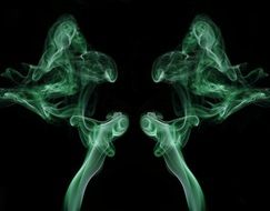 smoke reflection green wallpaper