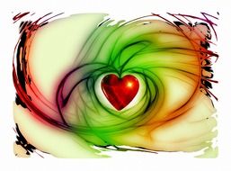 abstract heart of love for luck