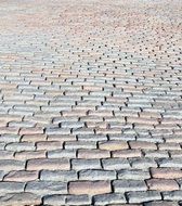 cobblestoned pavement for walking