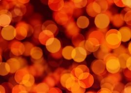 background with orange bokeh lights