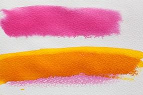 pink and yellow smear on paper