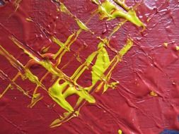 painting art artwork red yellow