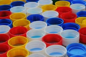 plastic caps recycling garbage