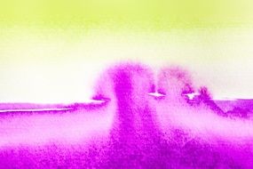 blurred purple ink on paper