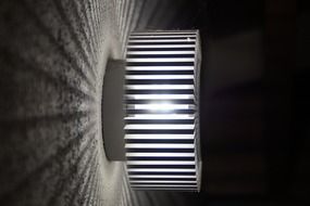 striped lamp in black and white