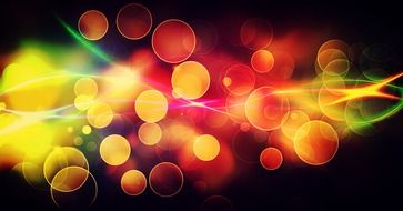 bokeh red pink in background