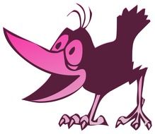 funny cartooned bird