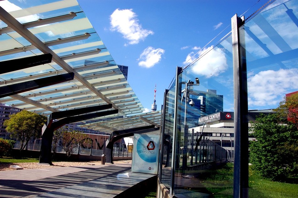 tower on the background of the urban landscape in a vienna