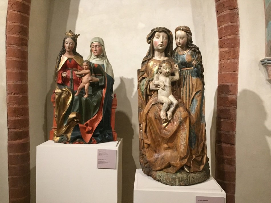 divine statues in the castle in Malbork, Poland