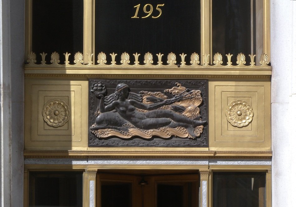 ornament on the house on Broadway