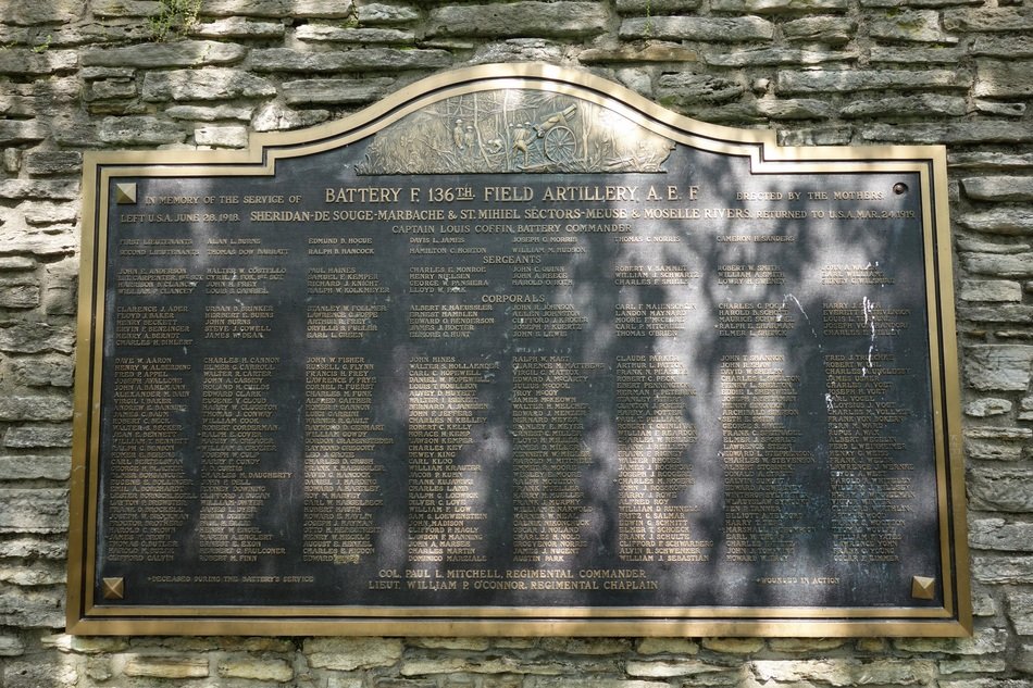 field artillery memorial in the Eden Park