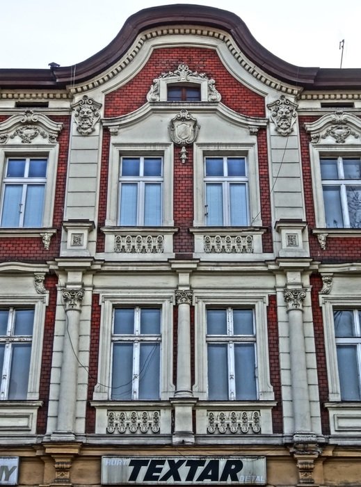 facade with the inscription 'Textar' in the city of Bydgoszcz